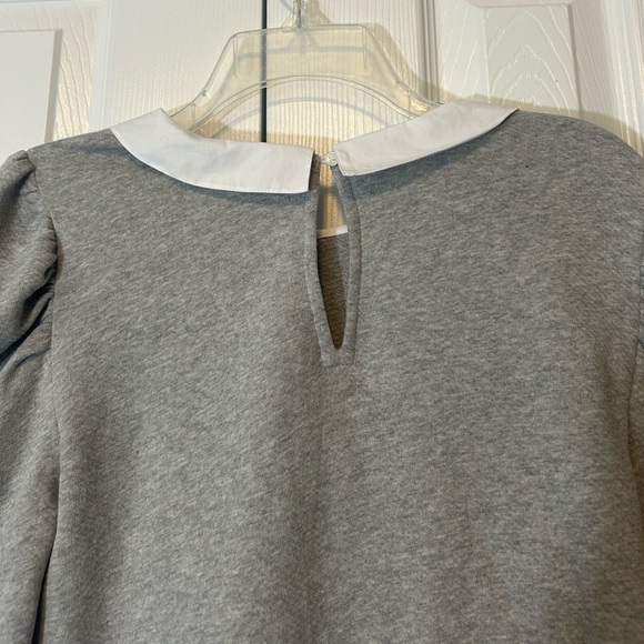 Loft Collared Sweatshirt Gray 100% Cotton NWT Size Small Terry - Picture 10 of 11